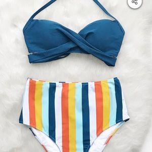 Cupshe high waist swimsuit size M. New w/tags